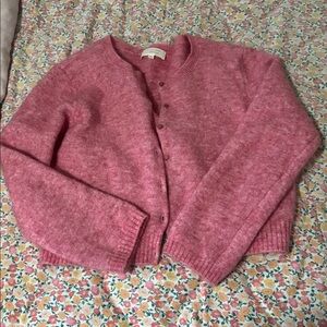 Sezane Leonora Cardigan Mottled Pink - Size XL